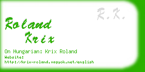 roland krix business card